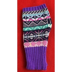 Purple Alpaca Fingerless Gloves – Beautiful Peruvian Design